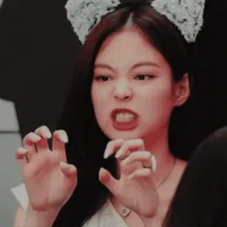 🎈 7cdddd89 여자, 귀여운, 얼굴, 고양이 귀, 제스처 telegram sticker