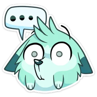 😮 7db8bb8e 漫画, 動物, 犬, 可愛い, ステッカー, もふもふ telegram sticker