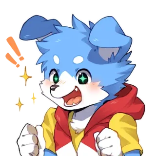 😃 28963b73 cane, anime, cartone animato, animale, scintillante, carino whatsapp sticker