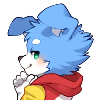 😉 d1aeb64b cane, anime, carino, cartoni animati, furry whatsapp sticker