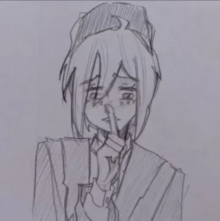 🔪 0d8b37c0 Anime, Esboço, Personagem, Ilustração, Desenho telegram sticker