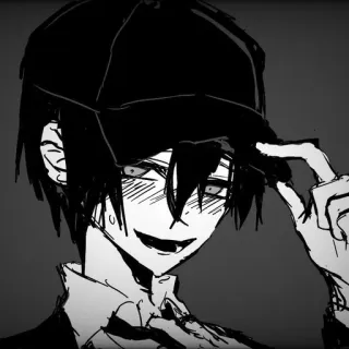 🔪 0e777ffe Anime, Mangá, Menino, Boné, Retrato telegram sticker