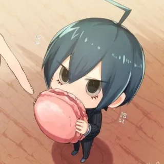 🔪 bde3e522 Shuichi Saihara Danganronpa Anime, Mangá, Danganronpa, Shuichi Saihara, Macaron, Chibi, Fofo telegram sticker