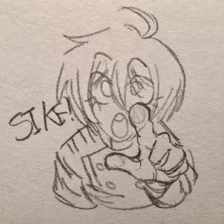 🔪 e07b25ff SIKE! trollagem, piada, esboço, anime telegram sticker