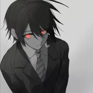 🔪 eab3e58e Anime, Mangá, Personagem, Terno, Olhos vermelhos, Gravata telegram sticker