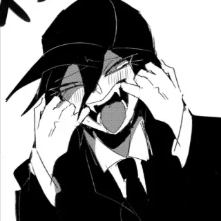 🔪 f3186548 anime, desenho animado, personagem, rosto telegram sticker