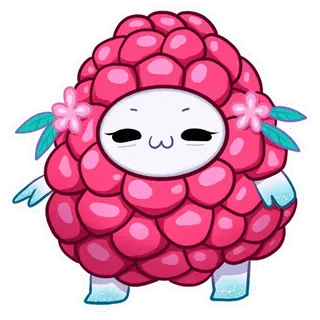 🍓 6ae40baf berry, cute, kawaii, flower, sticker, cartoon telegram sticker