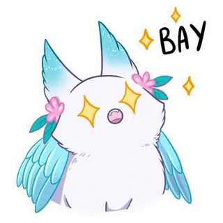 🤩 f5d12f30 BAY cute, animal, sparkle, flowers, furry telegram sticker