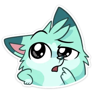 🤔 bb6392a5 猫, 動物, マンガ, ステッカー, かわいい, ふわふわ, 表情 telegram sticker