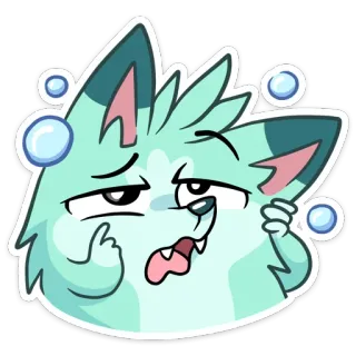 😐 d8860203 漫画, ステッカー, オオカミ, 動物, 中指, 侮辱的なジェスチャー telegram sticker