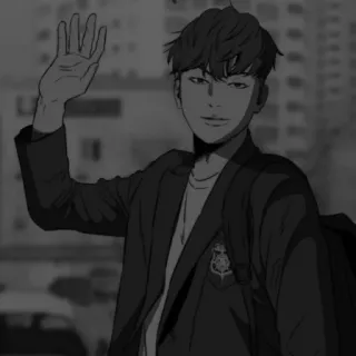 🛢 008775ec Anime, Manga, Kartun, Karakter, Sapaan, Hitam putih whatsapp sticker