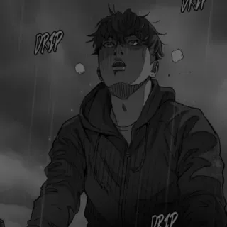 🛢 7bfab313 DRIP pria, keringat, hujan, kartun, manga whatsapp sticker