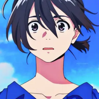 🌊 017574b9 Anime, Garçon, Personnage, Bleu, Ciel whatsapp sticker