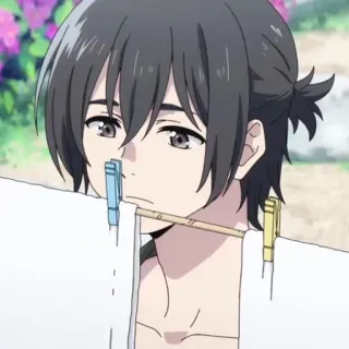 🌊 2ffb2529 Anime, Homme, Vêtements, Personnage, Portrait whatsapp sticker