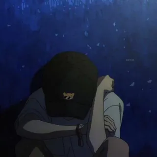 🌊 40d10c88 Anime, Triste, Emo, Émotionnel, Seul, Déprimé, Garçon whatsapp sticker