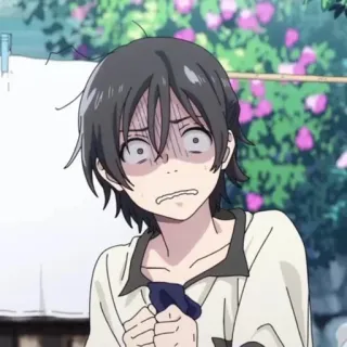 🌊 83fe3717 animé, inquiet, effrayé, anxieux, dessin animé, personnage, illustration whatsapp sticker