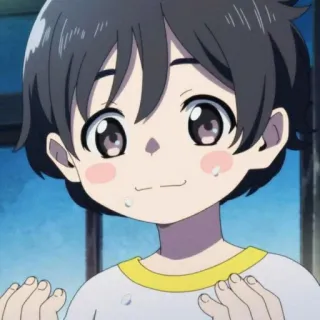 🌊 9ac8e2e8 Anime, Garçon, Mignon, Joyeux, Dessin animé, Souriant whatsapp sticker