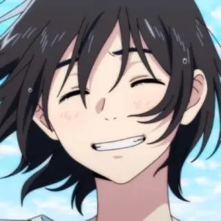 🌊 b9a6c18f Anime, Sourire, Portrait, Animation, Personnage, Dessin animé whatsapp sticker