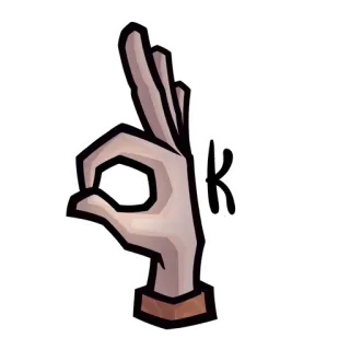 👌 e6d393d3 OK OK 손 모양, 불쾌한, 제스처 telegram sticker