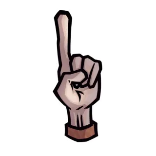 ☝️ e830e35a 손 제스처, 검지, 가리키는, 일러스트, 손가락 telegram sticker