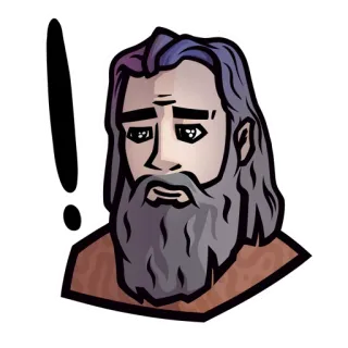 ❗️ f92156b1 남자, 느낌표, 수염, 슬픈, 만화, 스티커 telegram sticker