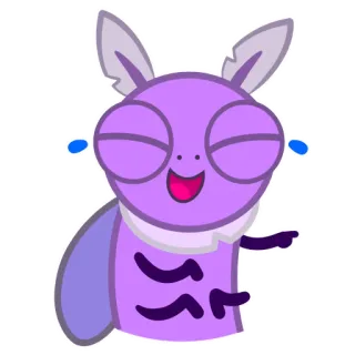 🤣 0c576995 卡通, 插画, 紫色, 生物, 表情符号, 笑, 搞笑, 角色 telegram sticker