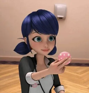 🗼 05e42049 Marinette Dupain-Cheng Miraculous: Tales of Ladybug & Cat Noir Marinette, Ladybug, Miraculous Ladybug, anime, cartoon, girl telegram sticker