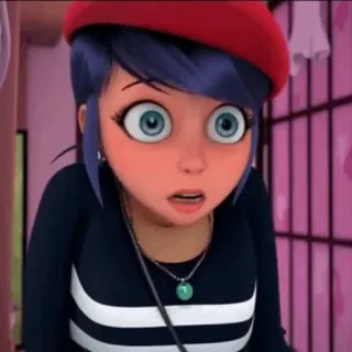 🗼 1c7a4dbe Marinette Dupain-Cheng Miraculous: Tales of Ladybug & Cat Noir anime, cartoon, girl, ladybug, character, miraculous ladybug, marinette telegram sticker