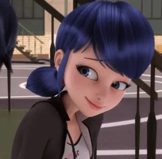 🗼 2396698f Marinette Dupain-Cheng Miraculous: Tales of Ladybug & Cat Noir cartoon, Marinette, Ladybug, Miraculous Ladybug, anime telegram sticker