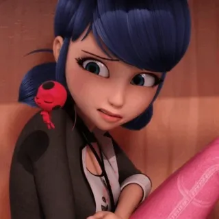🗼 363a975d Marinette Dupain-Cheng Miraculous: Tales of Ladybug & Cat Noir Marinette, Ladybug, anime, cartoon, girl, kwami, tikki telegram sticker