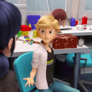 🗼 69c76b9d Adrien Miraculous Ladybug adrien agreste, miraculous ladybug, cartoon character, animated series telegram sticker