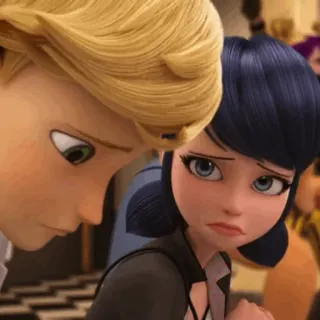 🗼 82050d2b Marinette Dupain-Cheng Miraculous: Tales of Ladybug & Cat Noir anime, animation, cartoon, miraculous ladybug, marinette, adrien telegram sticker
