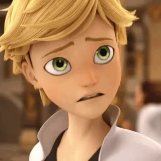🗼 91eea5fd Adrien Agreste Miraculous: Tales of Ladybug & Cat Noir anime, cartoon, miraculous, adrien agreste, blonde, green eyes telegram sticker