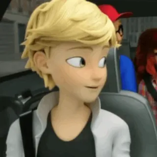 🗼 a989d2f4 Adrien Agreste Miraculous: Tales of Ladybug & Cat Noir adrien agreste, miraculous ladybug, cat noir, cartoon, character, blonde, anime telegram sticker
