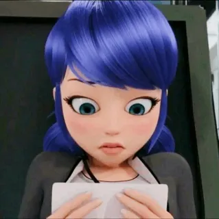 🗼 aece419b Marinette Dupain-Cheng Miraculous: Tales of Ladybug & Cat Noir cartoon, anime, teenager, girl, marinette, ladybug, miraculous telegram sticker