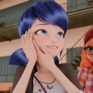 🗼 cfa65410 Marinette Dupain-Cheng Miraculous: Tales of Ladybug & Cat Noir Marinette, Ladybug, anime, cartoon, Miraculous Ladybug, animated telegram sticker