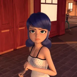 🗼 d3a7d2b8 Marinette Dupain-Cheng Miraculous: Tales of Ladybug & Cat Noir cartoon, anime, miraculous ladybug, marinette, animated, teenager telegram sticker