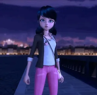 🗼 d72409be Marinette Dupain-Cheng Miraculous: Tales of Ladybug & Cat Noir marinette, ladybug, miraculous ladybug, cartoon, animated telegram sticker