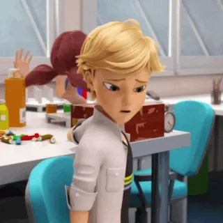 🗼 de7df2d5 Adrien Agreste Miraculous: Tales of Ladybug & Cat Noir Miraculous, Adrien Agreste, anime, cartoon, character, sad telegram sticker