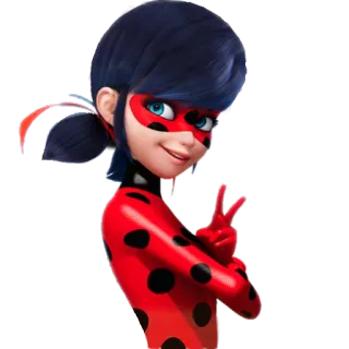 ✌️ ac7bd43a Ladybug Miraculous: Tales of Ladybug & Cat Noir coccinelle, Miraculous, super-héros, dessin animé, animation whatsapp sticker