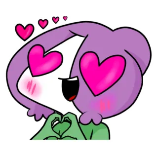 ❤️ 73b41eb4 cute, cartoon, love, heart, character telegram sticker