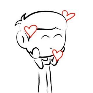 🥰 90886465 Liebe, Herzen, Cartoon, Süß, Kuss, Zuneigung whatsapp sticker