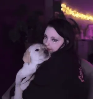 💋 a3a81bf1 женщина, собака, питомец, щенок, портрет, животное, милый, девушка telegram sticker