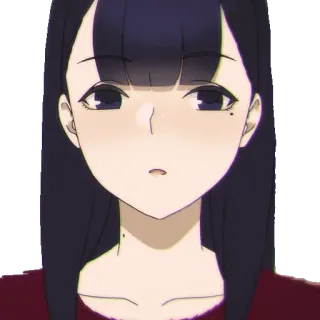 ☺️ 5da94b69 anime, desenho animado, garota, mulher, retrato whatsapp sticker