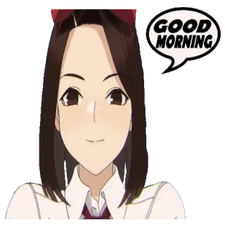 🛏 60749617 GOOD MORNING Anime, Menina, Saudação, Manhã, Bom dia, Desenho animado whatsapp sticker