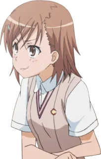 😅 08e77438 Misaka Mikoto A Certain Scientific Railgun Anime, Dziewczyna, Mundur szkolny, Misaka Mikoto, A Certain Scientific Railgun telegram sticker