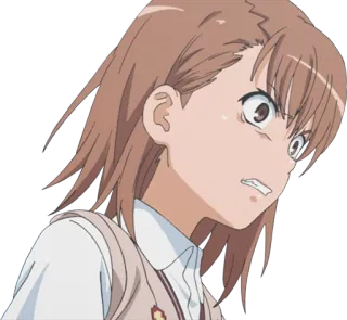 😡 1852cbc4 Misaka Mikoto A Certain Scientific Railgun anime, dziewczyna, zła, railgun, misaka, mikoto telegram sticker