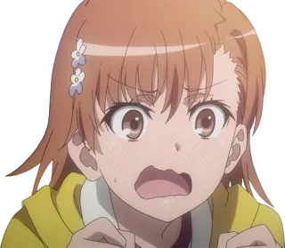 😧 49747af2 anime, dziewczyna, zszokowana, wyraz twarzy telegram sticker