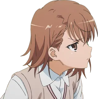 😒 52be3c68 Misaka Mikoto A Certain Magical Index Anime, Kreskówka, Misaka Mikoto, A Certain Magical Index telegram sticker