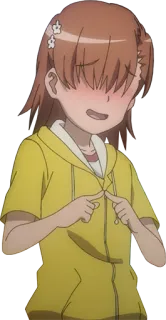 😳 53becf6d Misaka Mikoto A Certain Scientific Railgun Anime, Dziewczyna, Postać, Misaka Mikoto, A Certain Scientific Railgun telegram sticker